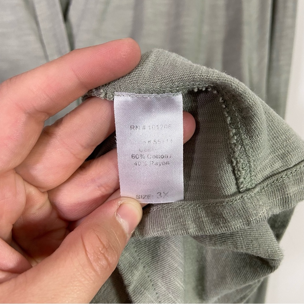 Soft Surroundings Sage Green Relaxed Fit Cotton Blend Button Down Shirt - Picture 7 of 7